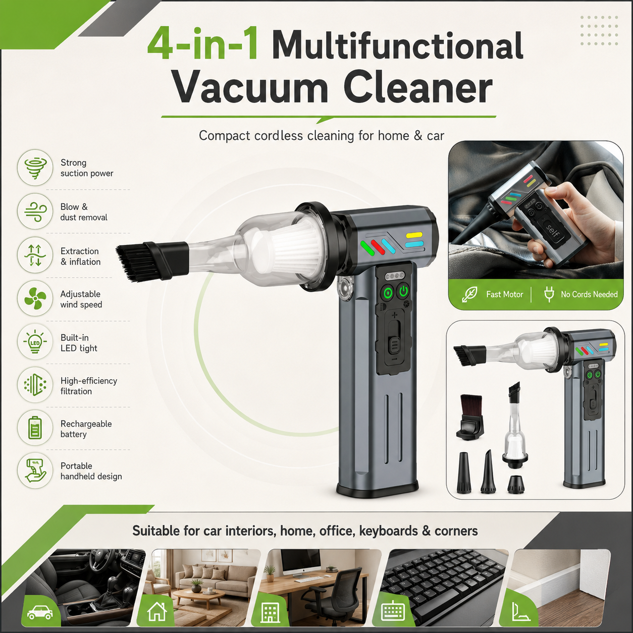 4-in-1 Multifunctional Vacuum Cleaner