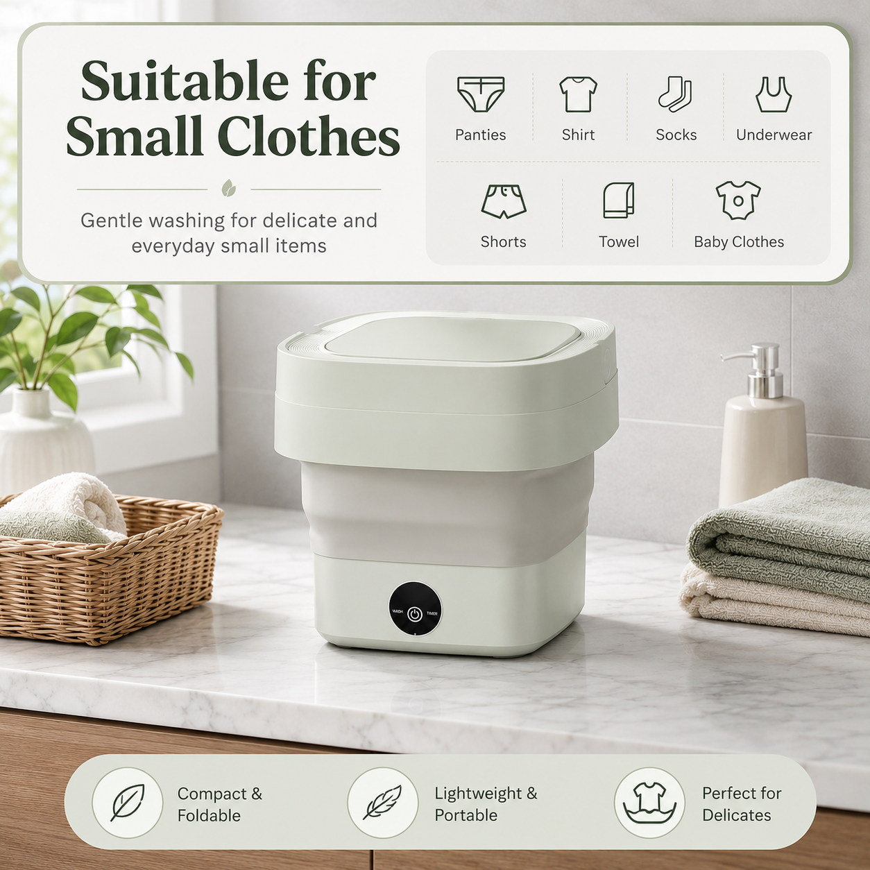 Foldable Mini Laundry Machine