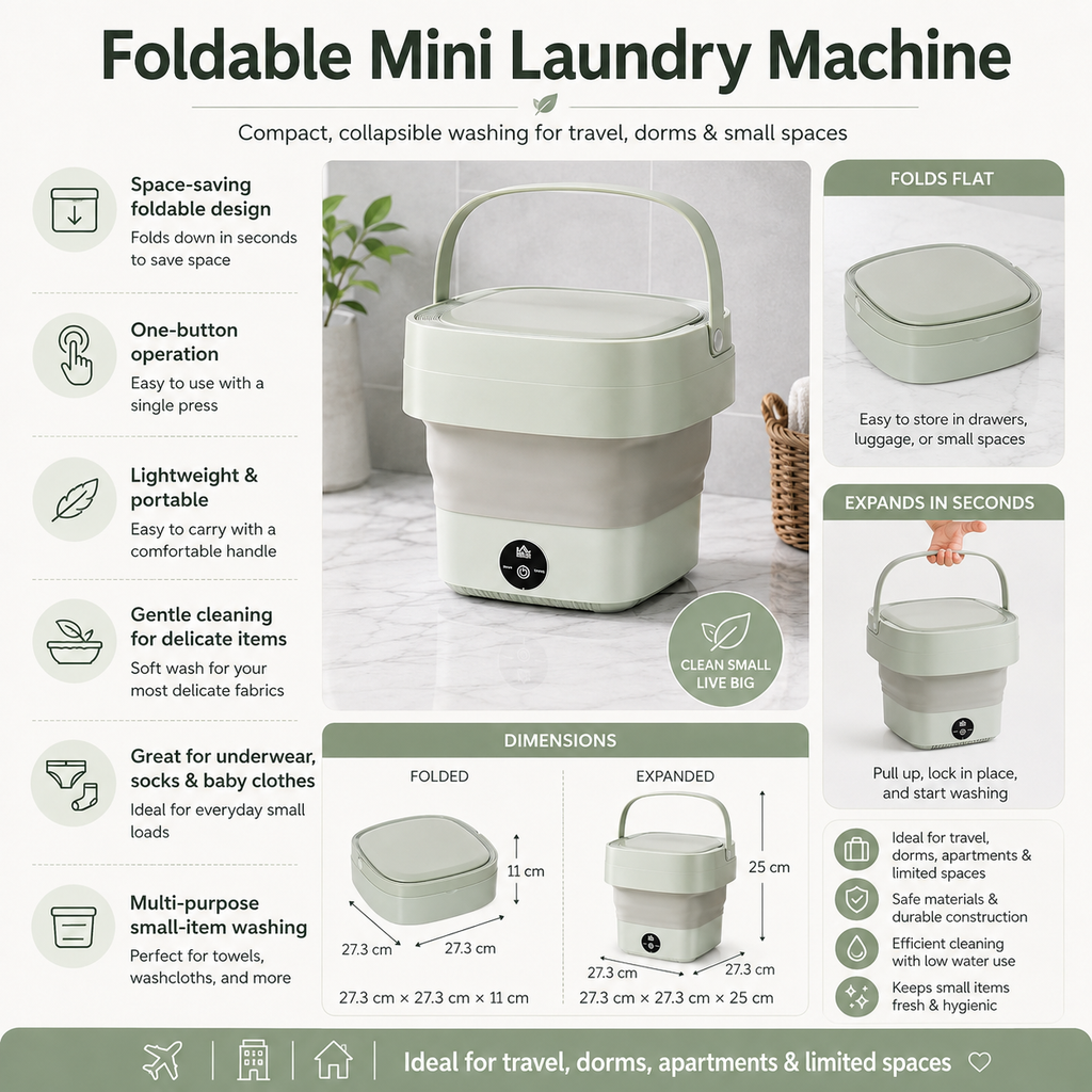 Foldable Mini Laundry Machine