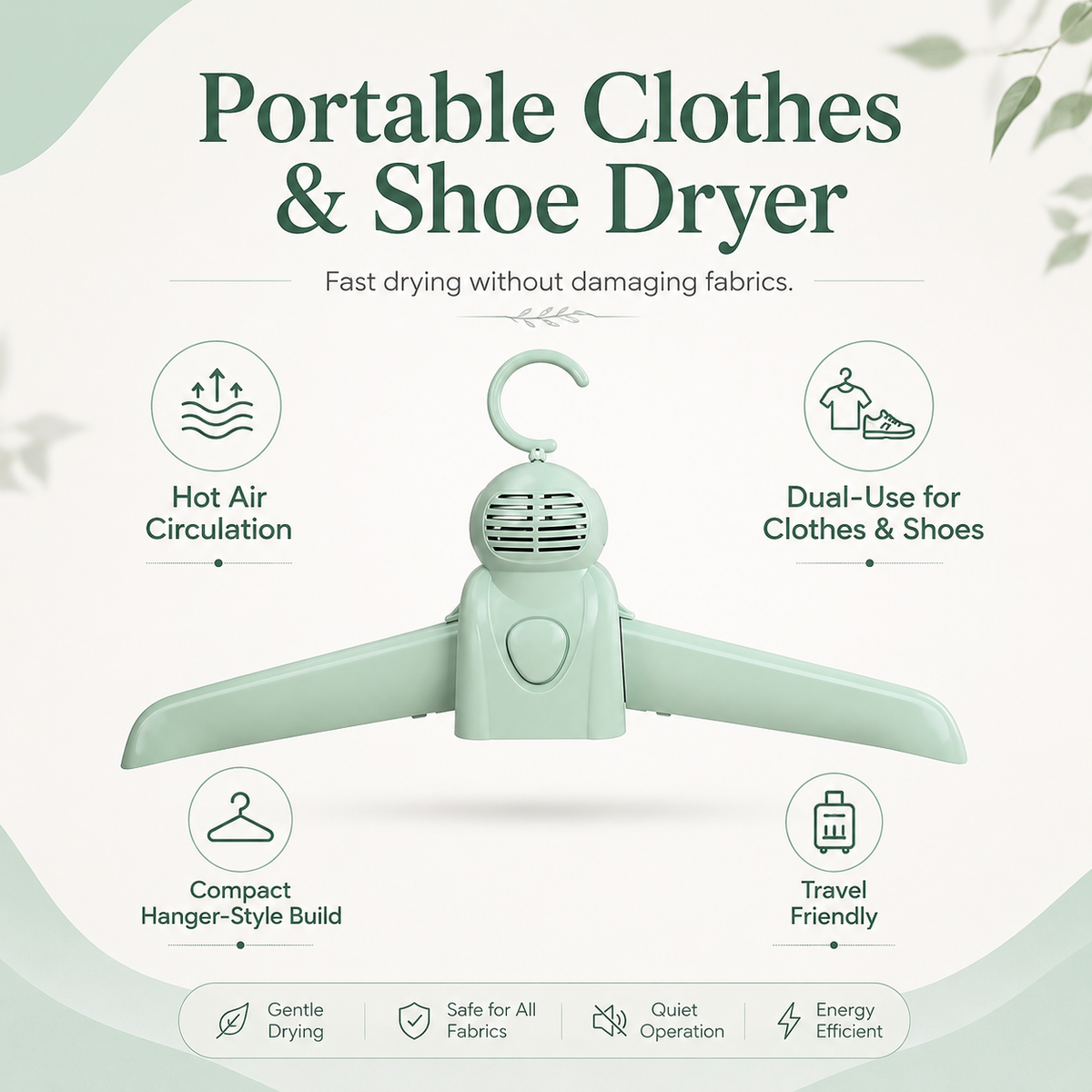 Portable Clothes & Shoe Dryer