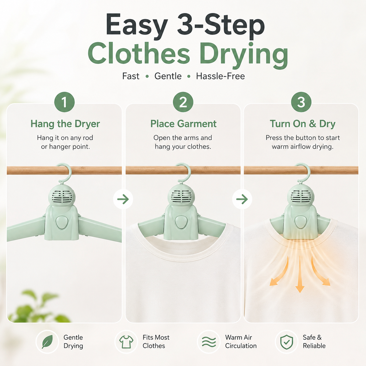 Portable Clothes & Shoe Dryer