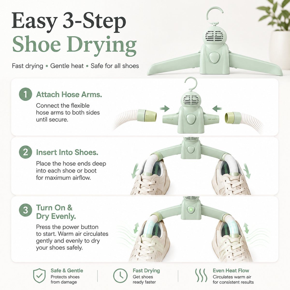 Portable Clothes & Shoe Dryer