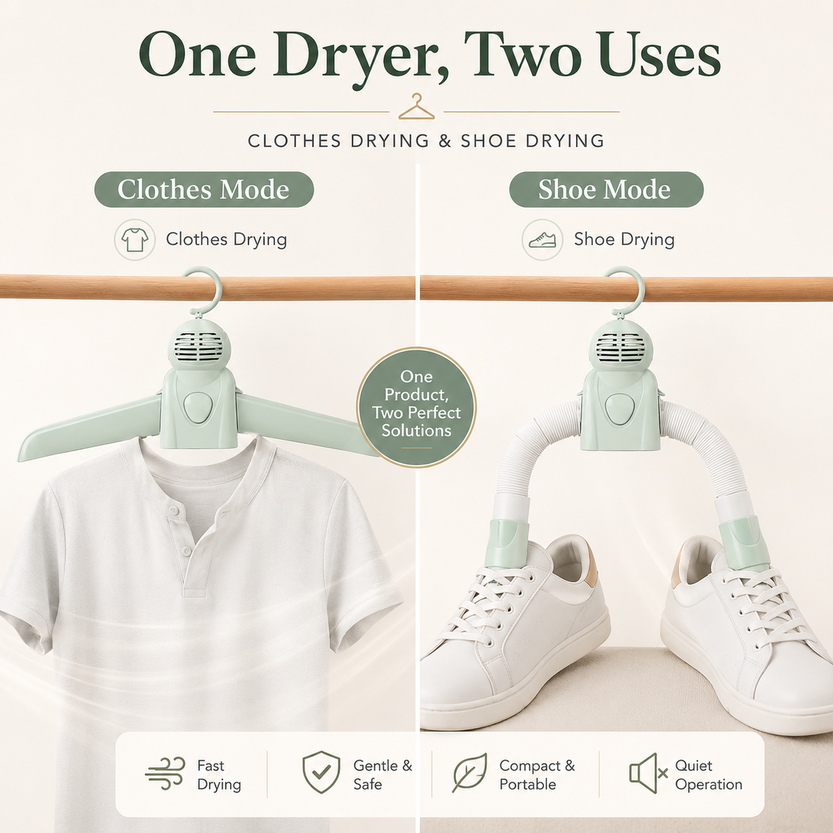 Portable Clothes & Shoe Dryer