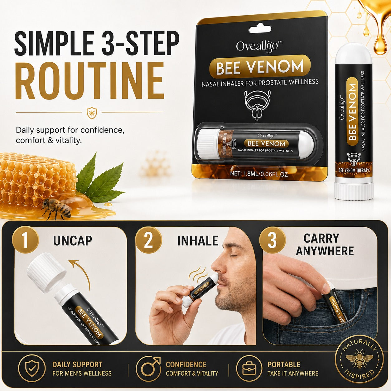 Oveallgo - BEEBOOM Nasal Inhaler for Prostate Wellness