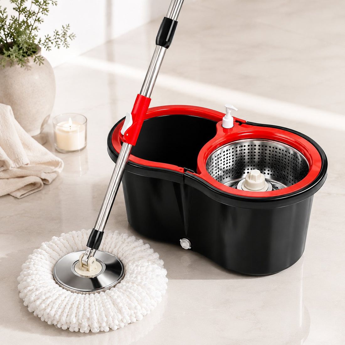 360° Spin Mop with Bucket &amp; Wringer