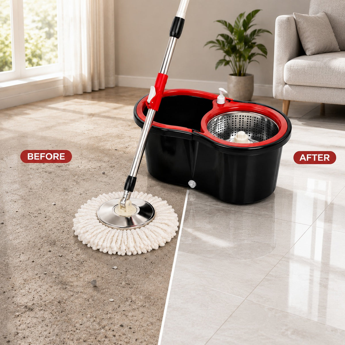 360° Spin Mop with Bucket &amp; Wringer